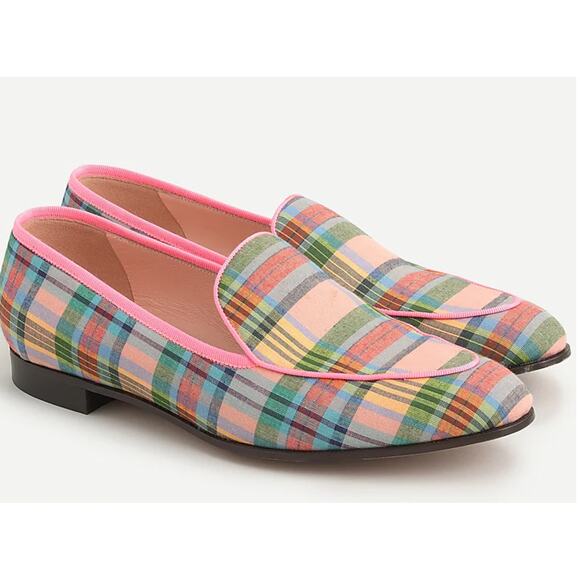J. Crew Multicolor Plaid Flats - Picture 1 of 11